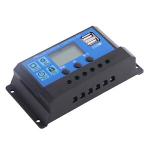 Solar Controller Dual USB Port Solar Panel Regulator Energy Controller with Digital Display