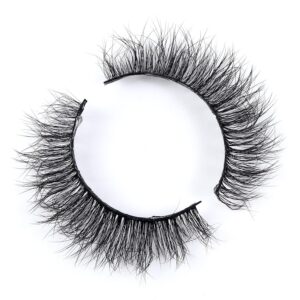 Wleec Beauty Short Fluffy Lashes, Wispy Lashes Natural Look, 10mm False Eyelashes (7 Pairs, Black, FM14)