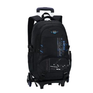 vilinkou rolling backpack trolley schoolbag for boy and girl wheels bags (blue)