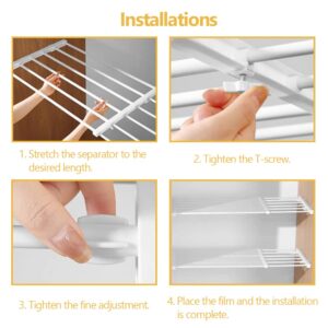 BEMAXYE School Locker Shelf Organizer - Adjustable Separator Shelves Tension Storage Rack for Students, Office Workers, Fits Lockers from 11.8" to 15.7" W (9.4" wide)