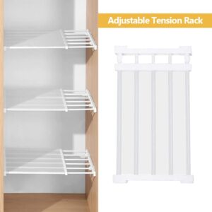 BEMAXYE School Locker Shelf Organizer - Adjustable Separator Shelves Tension Storage Rack for Students, Office Workers, Fits Lockers from 11.8" to 15.7" W (9.4" wide)