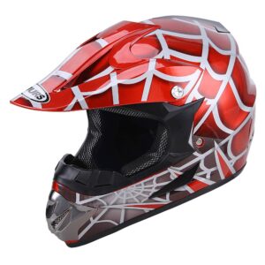 OUMURS DOT Youth Dirt Bike Helmet,Kids ATV Helmets with Gloves Goggles for Youth Boys Girls 5-14 Ages,Four Wheeler Helmet Kids Motocross BMX MX UTV Snowmobile Go Kart Full Riding Racing Skateboard