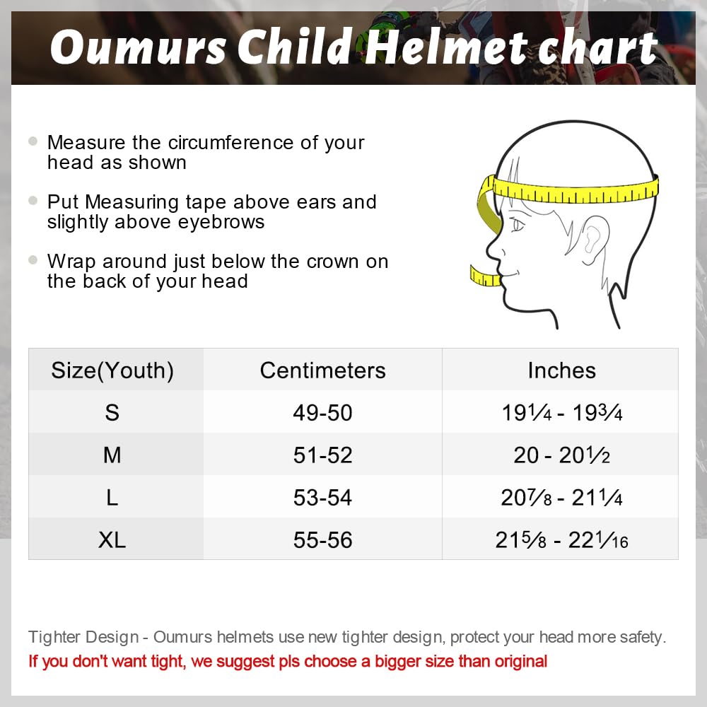 OUMURS DOT Youth Dirt Bike Helmet,Kids ATV Helmets with Gloves Goggles for Youth Boys Girls 5-14 Ages,Four Wheeler Helmet Kids Motocross BMX MX UTV Snowmobile Go Kart Full Riding Racing Skateboard