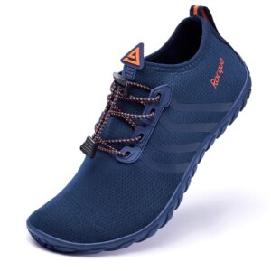 racqua men&women quick-dry water shoes beach pool swim shoes breathable aqua socks for hiking surf diving sport blue/orange 11w/10m