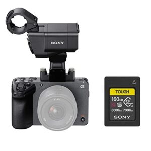 sony fx30 super 35 cinema line camera with xlr handle unit, tough 160gb cfexpress type a memory card