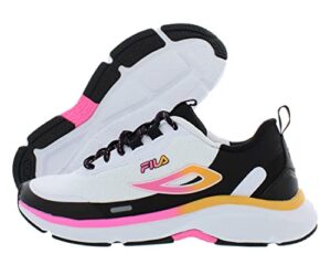 fila memory trexler womens shoes size 9, color: wht/pnk/orn