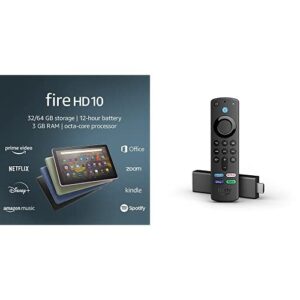 ultimate entertainment bundle: includes fire hd 10 tablet & fire tv stick 4k
