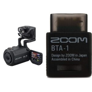 zoom q8n-4k handy video recorder, 4k uhd video, stereo microphones plus two xlr & bta-1 bluetooth adapter, designed for h3-vr, l-20, l-20r, q8n-4k, and f6