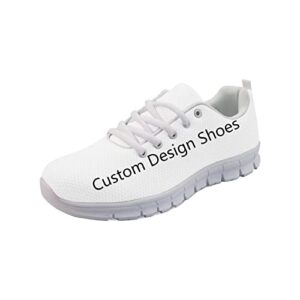 yzaoxia custom women tennis shoes size 8.5 print on name/text/image/picture running athletic shoes girls gifts comfortable walking shoes flat