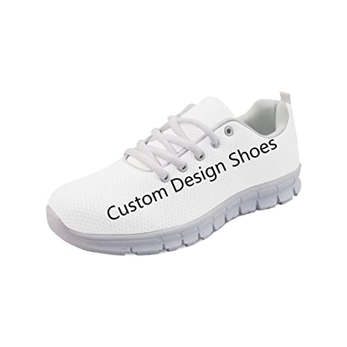 Yzaoxia Custom Women Tennis Shoes Size 8.5 Print on Name/Text/Image/Picture Running Athletic Shoes Girls Gifts Comfortable Walking Shoes Flat