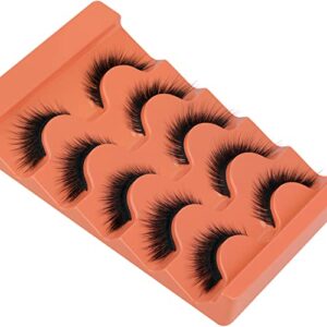 False Eyelashes Fluffy Fox Eye Lashes Mink 17mm Natural Cat Eye Lashes 3D Winged Angel Faux Mink Lashes Multipack by TOOCHUNAG