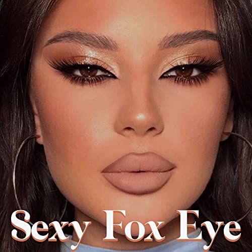 False Eyelashes Fluffy Fox Eye Lashes Mink 17mm Natural Cat Eye Lashes 3D Winged Angel Faux Mink Lashes Multipack by TOOCHUNAG