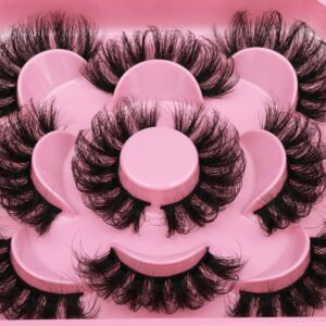 wiwoseo Lashes Mink Fluffy Dramatic False Eyelashes D Curly Faux Mink Lashes Look Like Extension 20MM Eyelashes 3D Effect Natural Volume Crossing Fake Eyelashes