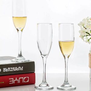 UMEIED Champagne Flutes Set of 12, 6 Oz Premium Champagne Glasses for Parties, Weddings, Classic Sparkling Wine Glass, Crystal Clear