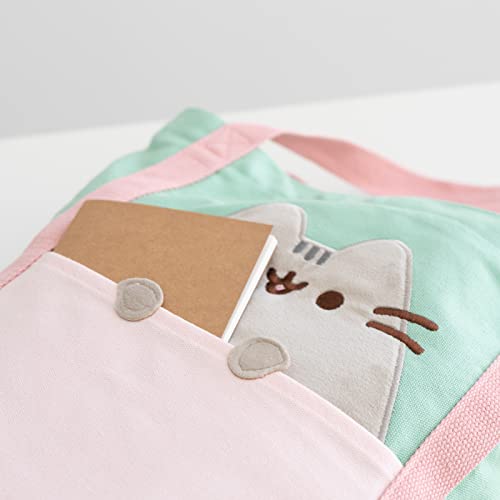 Official Pusheen Premium Cotton Tote Bag - Cotton Shopping Bag - 14x16x2 inches - Canvas Bag - Cotton Bag - Gift Bag - Pusheen Gifts - Cute Tote Bag - Pusheen Merchandise