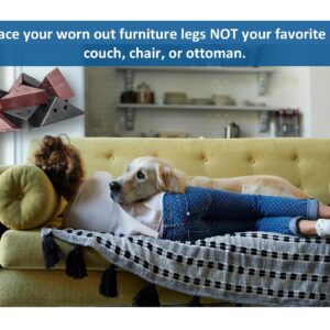 JSP Manufacturing 3" Triangle Plastic Furniture Black Corner Legs - Sofa Couch Chair Ottoman (1 Leg)