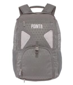 point3 new road trip tech backpack - basketball backpack with waterproof laptop sleeve - every compartment you need for ball, gear, shoes, books & laptops - grey