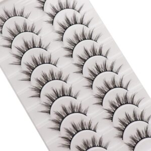 Manga Lashes, Anime Lashes Natural Look Wispy Soft Lashes Look Like Clusters 10 Pairs Pack