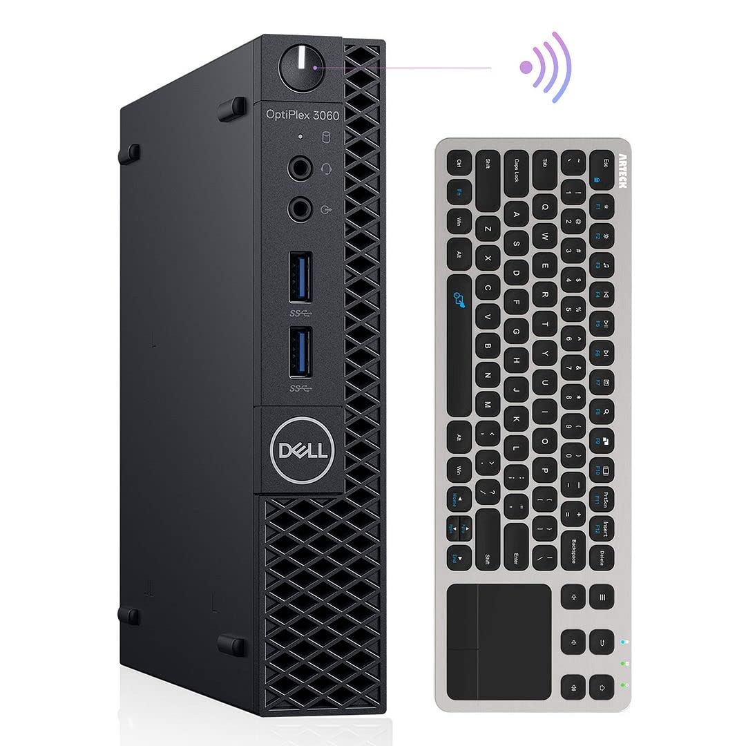 Dell Mini PC Windows 11 OptiPlex 3060 Micro PC Mini Computers, Intel Hexa-Core i5-8500T, 8GB DDR4 Ram 256GB NVMe M.2 SSD, AX210 Built-in WiFi 6e Ready HDMI, Wireless Touch Keyboard (Renewed)