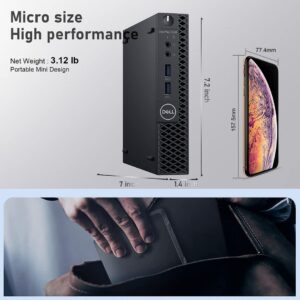 Dell Mini PC Windows 11 OptiPlex 3060 Micro PC Mini Computers, Intel Hexa-Core i5-8500T, 8GB DDR4 Ram 256GB NVMe M.2 SSD, AX210 Built-in WiFi 6e Ready HDMI, Wireless Touch Keyboard (Renewed)