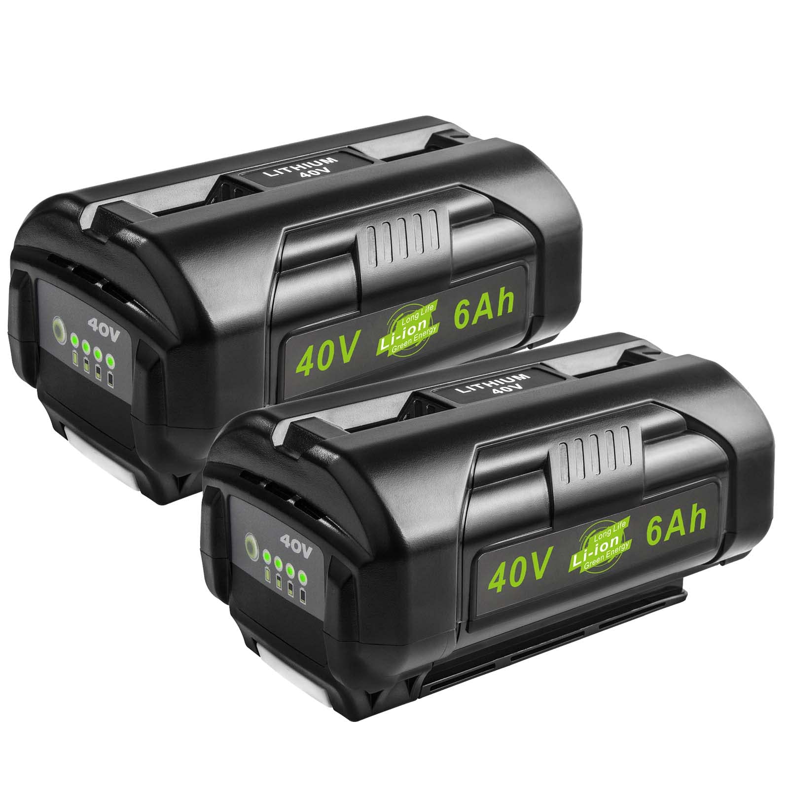 Futurebatt [2Pack] HIGH Capacity 6.0 Ah! 40 Volt Battery for RYOBI 40V Power Tools OP4026 OP40201 OP4030 OP4040 OP4050 OP4060 Replace for RYOBI 40V Batteries