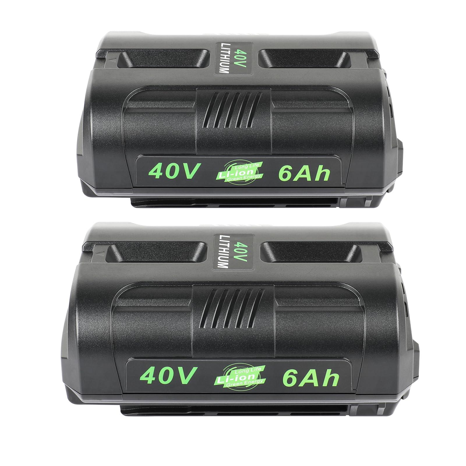 Futurebatt [2Pack] HIGH Capacity 6.0 Ah! 40 Volt Battery for RYOBI 40V Power Tools OP4026 OP40201 OP4030 OP4040 OP4050 OP4060 Replace for RYOBI 40V Batteries