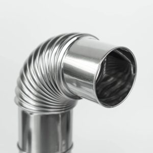 90 Degree Pipe Section | Stainless Steel Chimney | for Tent Stoves with 2.36in / 6cm Diameter Chimney Pipes | One Pair