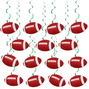 24 pieces 7.9 inch football party decorations football hanging swirls football party supplies sports whirls for football bowl game day football fans club birthday themed home decorations(football)