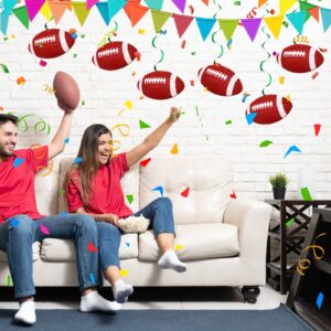 24 Pieces 7.9 Inch Football Party Decorations Football Hanging Swirls Football Party Supplies Sports Whirls for Football Bowl Game Day Football Fans Club Birthday Themed Home Decorations(Football)