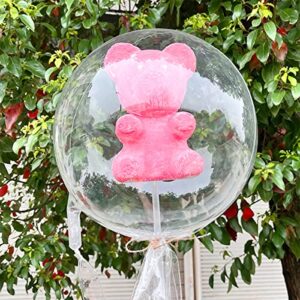 10Pcs Pre Stretched Extra Wide Mouth BoBo Balloons,30 Inch Large Clear Stuffing Balloons,Giant Transparent Balloons for Valentine's Day/Baby Shower/Christmas/Wedding/Birthday Party Decoration