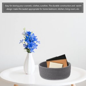 FOMIYES Plant Basket Storage Basket Woven Basket Office Rattan Bathroom Basket Cotton Rope Small Cotton Rope Basket