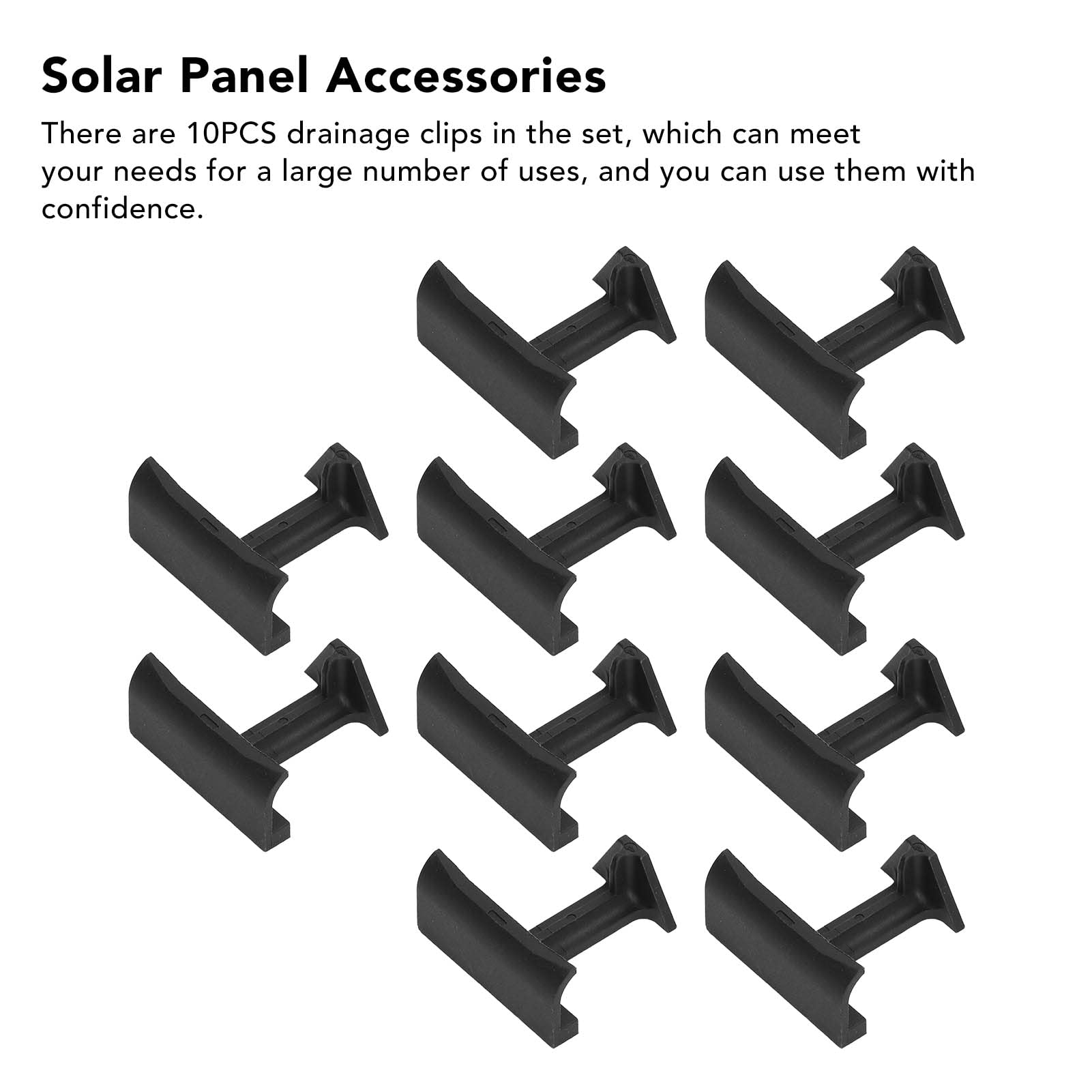 10PCS PV Panel Water Guide Clamp Photovoltaic Module Water Guide Drainage Clip Mud Remover Solar Panel Along The Drainage (4cm)