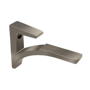 aluminum shelf bracket for 5/8" to 3/4" glass - wall mounted decorative shelf supports with screws by fab glass and mirror