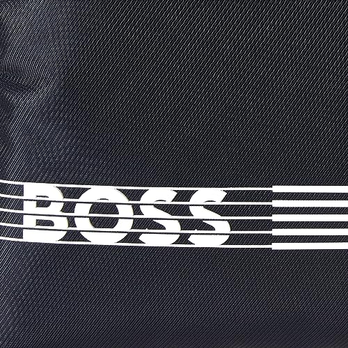 BOSS Men's Contrast Stripe Logo Polyester Backpack, Admiral Blue, ONE Size