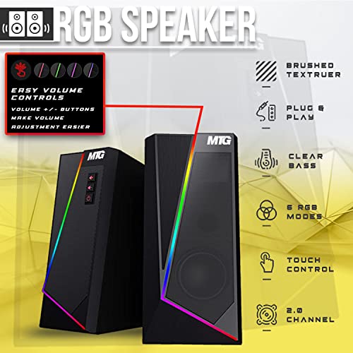 MTG Aurora Business Computer Desktop PC- Intel Core i5 8th Gen, 8GB Ram DDR4, 256GB Nvme, MTG Dual 22 Inch Monitor, MTG Wireless Keyboard Mouse, RGB Speaker, Webcam, Office 365, Win 11 Home