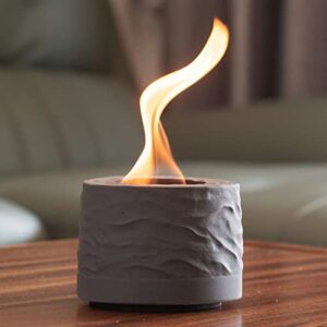 Concrete Tabletop Fire Pit,Portable Ethanol Fireplace,Mini Personal Fireplace,Table top Fireplace,Smores Maker,Rubbing Alcohol Fire Bowl Pot for Indoor and Outdoor use