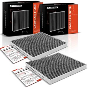 a-premium 2-pc cabin air filter with activated carbon compatible with toyota, dodge & pontiac models - tacoma 2005-2023, dart 2013-2016, vibe 2003-2008