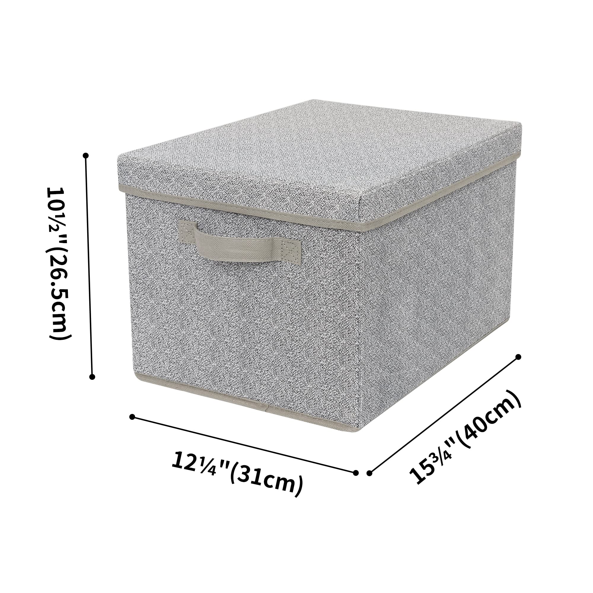 GRANNY SAYS Bundle of 3-Pack Lidded Closet Storage Bins & 3-Pack Rectangle Storage Bins with Lids