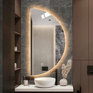 jhdxl led bathroom mirror, wall mounted smart mirror with anti-fog, wall mounted lighted vanity mirror for bathroom bedroom vanity, touch switch, anti-fog (color : touchable white light)