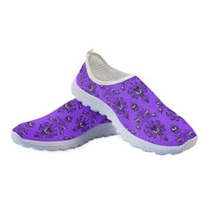 uourmeti womens slip on sneakers for running walking tennis shoes haunted mansion halloween casual sport shoes size 8 ladies lightweight comfort loagers