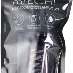 mTech! Electronic Cleaning Kit with Spray Bottle & Cloth [Travel Size] Screen Cleaning Kit for Smartphones, Tablets, TVs, Laptops and All Tech with Plush Microfiber Cloth and Screen Shine Formula