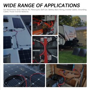 3000W Solar Inverter 24V to 120V Built in 80A MPPT Controller & 10 AWG Solar Extension Cables 50 feet(Red+Black)