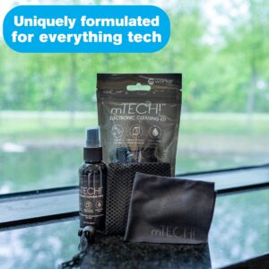 mTech! Electronic Cleaning Kit with Spray Bottle & Cloth [Travel Size] Screen Cleaning Kit for Smartphones, Tablets, TVs, Laptops and All Tech with Plush Microfiber Cloth and Screen Shine Formula