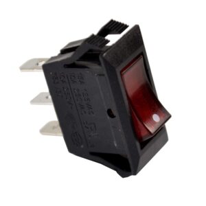 HQRP Red Lighted Rocker Switch ON OFF Compatible with Great Northern Princeton Popper Popcorn Machine NF1044