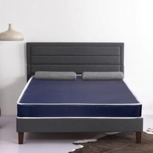 wayton, 5/7/8/10 inch medium firm water-resistance vinyl foam mattress, easy to clean, comfortable & noise free, 80" x 30", blue