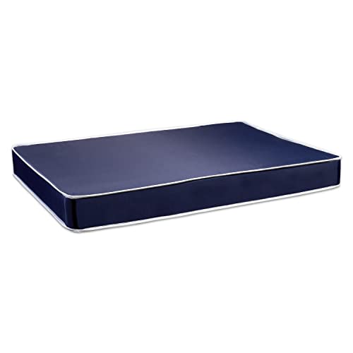 Wayton, 5/7/8/10 Inch Medium Firm Water-Resistance Vinyl Foam Mattress, Easy to Clean, Comfortable & Noise Free, 80" x 30", Blue