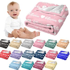wtcwy custom baby blankets for girls boys with name personalized baby blankets with name personalized blankets for kids personalized baby items personalized baby girl boy gifts