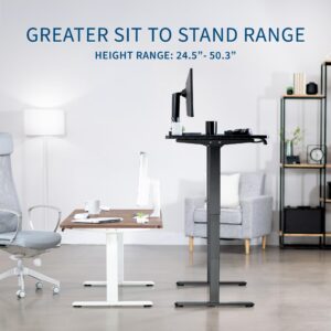 VIVO Electric Height Adjustable 71 x 36 inch Memory Stand Up Desk, Black Table Top, Black Dual Motor Frame with Preset Controller, 2B Series, DESK-KIT-2B7B-36