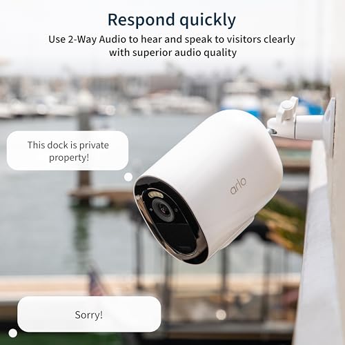 Arlo Go 2 LTE or Wi-Fi Spotlight Camera, Cellular Security Camera, No Wi-Fi Needed, Requires SIM Card and Service Plan Not Included, Outdoor Camera, Night Vision - 1 Pack – White – VML2030​