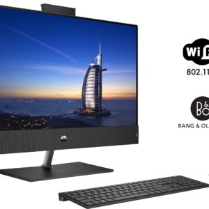 HP Pavilion All-in-One Desktop, 27" FHD Micro-Edge Touchscreen, 12th Gen Intel Core i7-12700T, 64GB RAM, 2TB SSD, HDMI, RJ-45, Webcam, Wireless KB&Mouse, Wi-Fi, Windows 11 Home